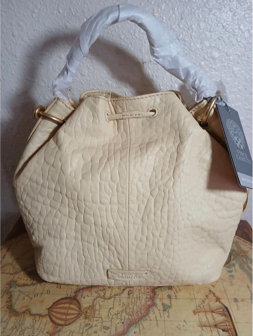 Vince Camuto Butter Color Leather Handbag